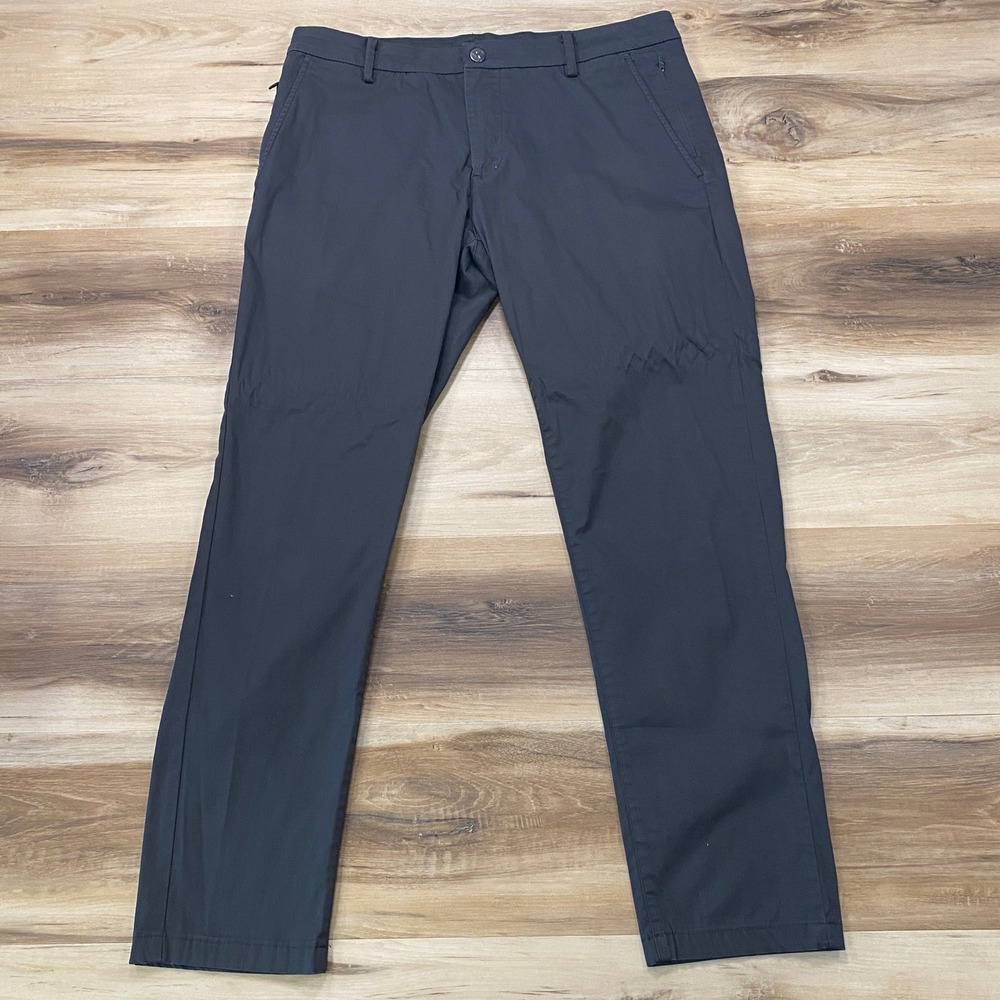Birddogs Pants 34x30 Lined Chino Cotton Stretch Slim Straight Grey